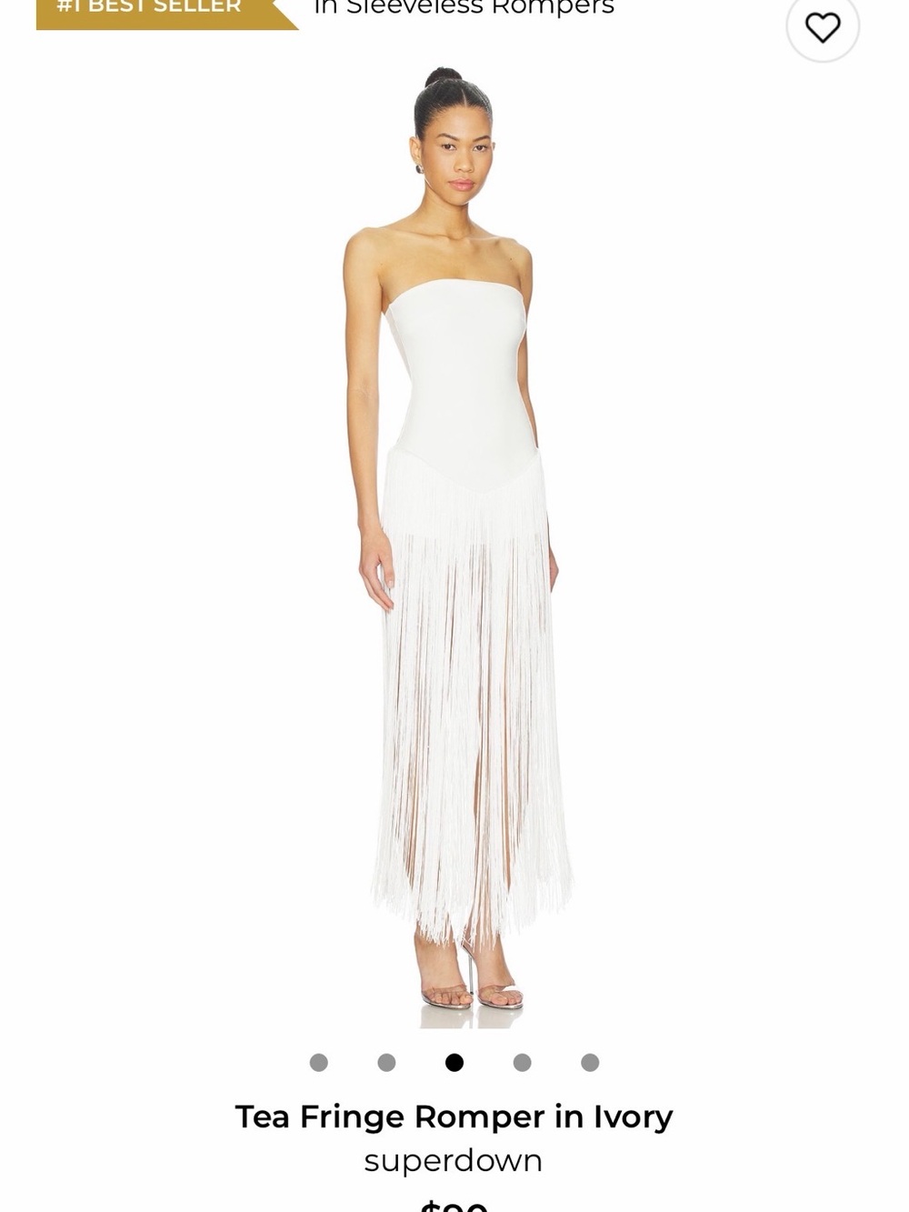 REVOLVE Strapless Fringe Romper